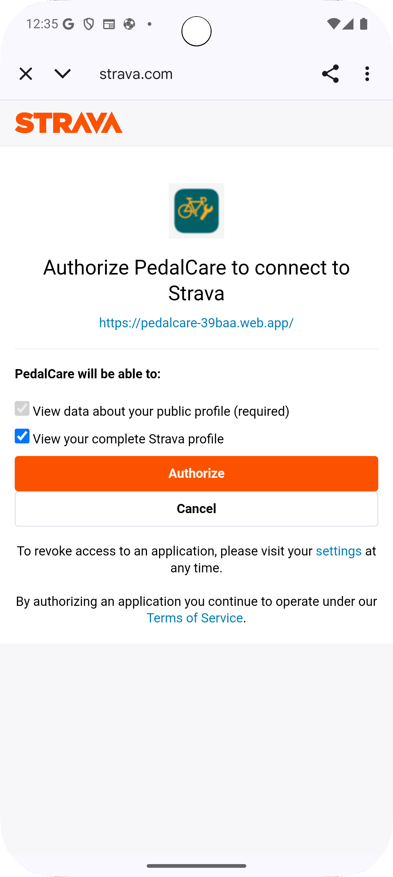 App screenshot
